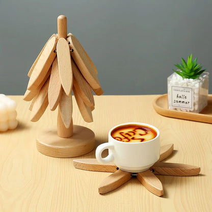 Tree Coaster Natural Wood Set