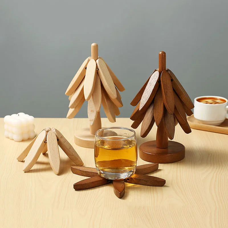 Tree Coaster Natural Wood Set